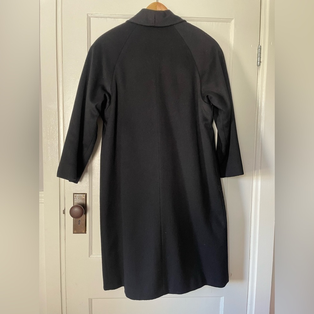 Vintage 50s Superb Wool Overcoat with Shawl Collar - Picture 2 of 12